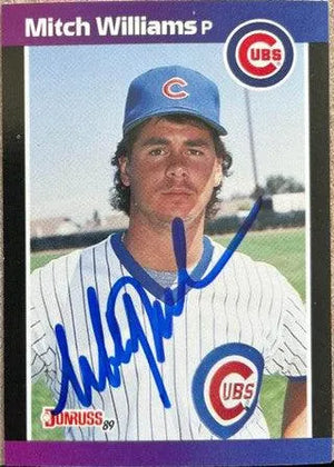 Mitch Williams Signed 1989 Donruss Traded Baseball Card - Chicago Cubs - PastPros