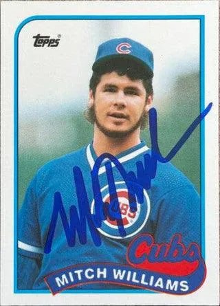 Mitch Williams Signed 1989 Topps Traded Baseball Card - Chicago Cubs