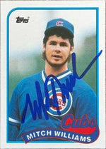 Mitch Williams Signed 1989 Topps Traded Baseball Card - Chicago Cubs