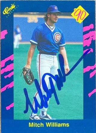 Mitch Williams Signed 1990 Classic Blue Baseball Card - Chicago Cubs
