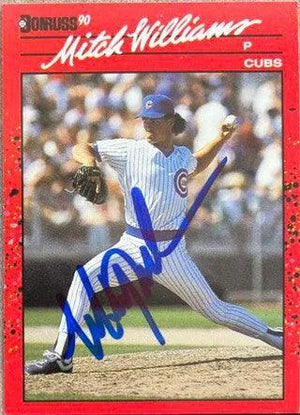Mitch Williams Signed 1990 Donruss Baseball Card - Chicago Cubs - PastPros