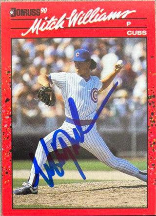 Mitch Williams Signed 1990 Donruss Baseball Card - Chicago Cubs - PastPros