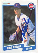 Mitch Williams Signed 1990 Fleer Baseball Card - Chicago Cubs