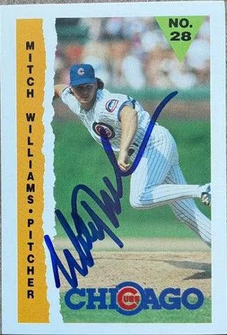 Mitch Williams Signed 1990 Marathon Baseball Card - Chicago Cubs