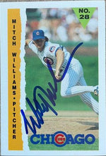 Mitch Williams Signed 1990 Marathon Baseball Card - Chicago Cubs - PastPros