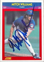 Mitch Williams Signed 1990 Score 100 Superstars Baseball Card - Chicago Cubs