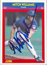 Mitch Williams Signed 1990 Score 100 Superstars Baseball Card - Chicago Cubs - PastPros