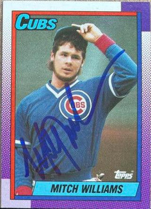 Mitch Williams Signed 1990 Topps Baseball Card - Chicago Cubs - PastPros