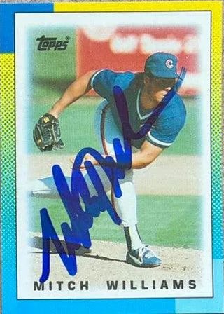 Mitch Williams Signed 1990 Topps Major League Leaders Minis Baseball Card - Chicago Cubs