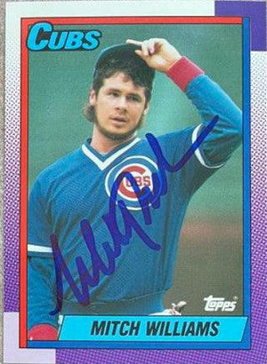 Mitch Williams Signed 1990 Topps Tiffany Baseball Card - Chicago Cubs - PastPros