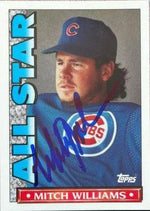 Mitch Williams Signed 1990 Topps TV All-Star Baseball Card - Chicago Cubs
