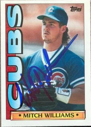 Mitch Williams Signed 1990 Topps TV Baseball Card - Chicago Cubs