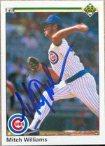 Mitch Williams Signed 1990 Upper Deck Baseball Card - Chicago Cubs