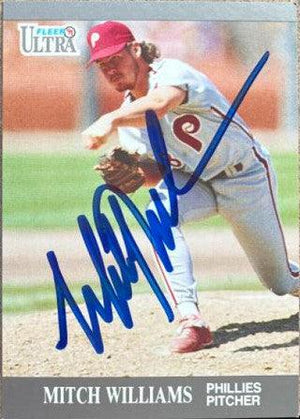 Mitch Williams Signed 1991 Fleer Ultra Update Baseball Card - Philadelphia Phillies - PastPros