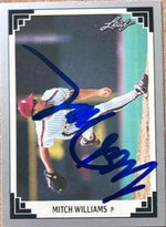 Mitch Williams Signed 1991 Leaf Baseball Card - Philadelphia Phillies