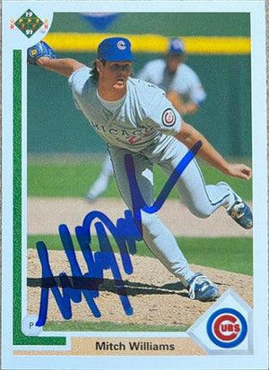 Mitch Williams Signed 1991 Upper Deck Baseball Card - Chicago Cubs - PastPros