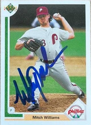 Mitch Williams Signed 1991 Upper Deck Baseball Card - Philadelphia Phillies