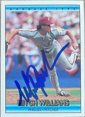 Mitch Williams Signed 1992 Donruss Baseball Card - Philadelphia Phillies - PastPros