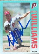 Mitch Williams Signed 1992 Fleer Baseball Card - Philadelphia Phillies