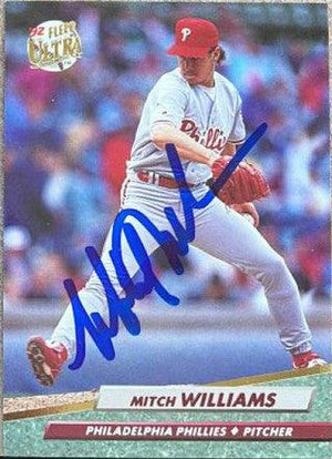 Mitch Williams Signed 1992 Fleer Ultra Baseball Card - Philadelphia Phillies - PastPros