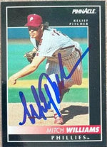 Mitch Williams Signed 1992 Pinnacle Baseball Card - Philadelphia Phillies