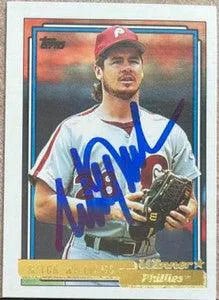Mitch Williams Signed 1992 Topps Gold Winner Baseball Card - Philadelphia Phillies