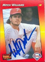 Mitch Williams Signed 1992 Triple Play Baseball Card - Philadelphia Phillies
