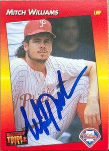Mitch Williams Signed 1992 Triple Play Baseball Card - Philadelphia Phillies - PastPros