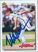 Mitch Williams Signed 1992 Upper Deck Baseball Card - Philadelphia Phillies