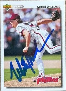 Mitch Williams Signed 1992 Upper Deck Baseball Card - Philadelphia Phillies