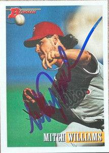 Mitch Williams Signed 1993 Bowman Baseball Card - Philadelphia Phillies - PastPros