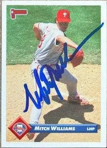 Mitch Williams Signed 1993 Donruss Baseball Card - Philadelphia Phillies