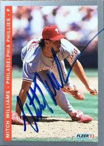 Mitch Williams Signed 1993 Fleer Baseball Card - Philadelphia Phillies