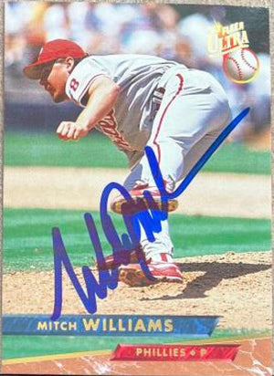 Mitch Williams Signed 1993 Fleer Ultra Baseball Card - Philadelphia Phillies - PastPros