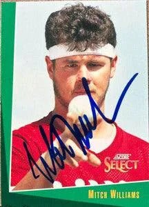 Mitch Williams Signed 1993 Score Select Baseball Card - Philadelphia Phillies