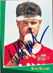 Mitch Williams Signed 1993 Score Select Baseball Card - Philadelphia Phillies - PastPros