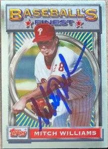 Mitch Williams Signed 1993 Topps Finest Baseball Card - Philadelphia Phillies