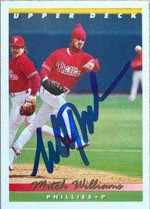Mitch Williams Signed 1993 Upper Deck Baseball Card - Philadelphia Phillies