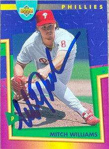 Mitch Williams Signed 1993 Upper Deck Fun Pack Baseball Card - Philadelphia Phillies - PastPros