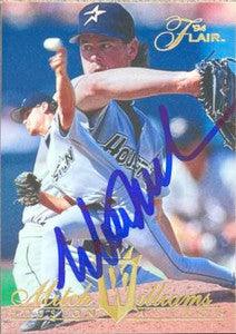 Mitch Williams Signed 1994 Flair Baseball Card - Houston Astros - PastPros