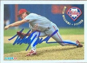 Mitch Williams Signed 1994 Fleer Baseball Card - Philadelphia Phillies