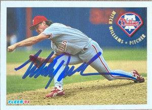 Mitch Williams Signed 1994 Fleer Baseball Card - Philadelphia Phillies - PastPros