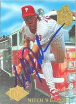 Mitch Williams Signed 1994 Fleer Ultra Firemen Baseball Card - Philadelphia Phillies