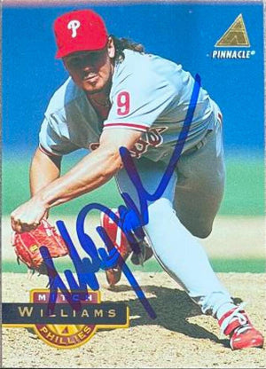 Mitch Williams Signed 1994 Pinnacle Baseball Card - Philadelphia Phillies - PastPros