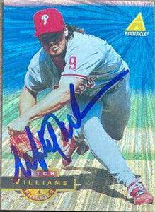 Mitch Williams Signed 1994 Pinnacle Museum Collection Baseball Card - Philadelphia Phillies - PastPros