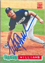 Mitch Williams Signed 1994 Stadium Club Baseball Card - Houston Astros - PastPros