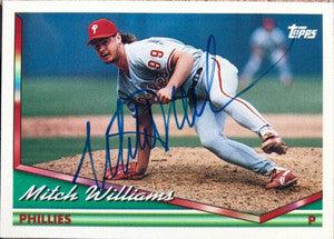 Mitch Williams Signed 1994 Topps Baseball Card - Philadelphia Phillies - PastPros