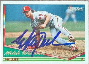 Mitch Williams Signed 1994 Topps Gold Baseball Card - Philadelphia Phillies - PastPros