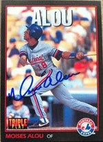 Moises Alou Signed 1993 Triple Play Baseball Card - Montreal Expos