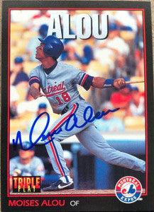 Moises Alou Signed 1993 Triple Play Baseball Card - Montreal Expos - PastPros